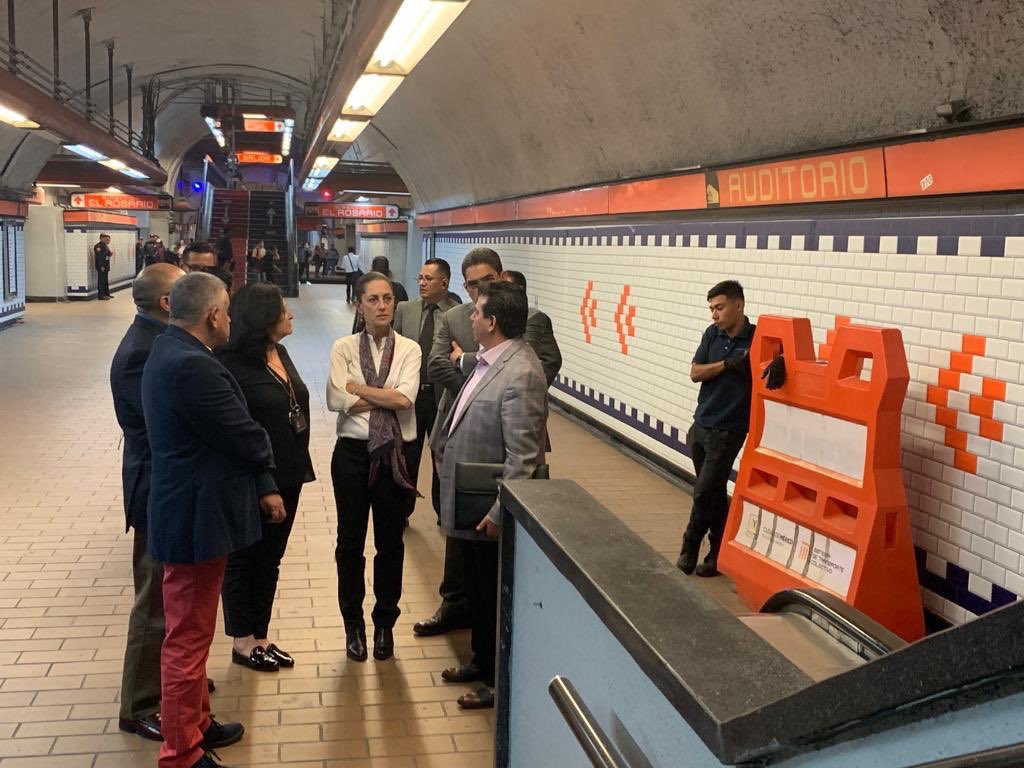 Claudia Sheinbaum vuelve a subirse al Metro