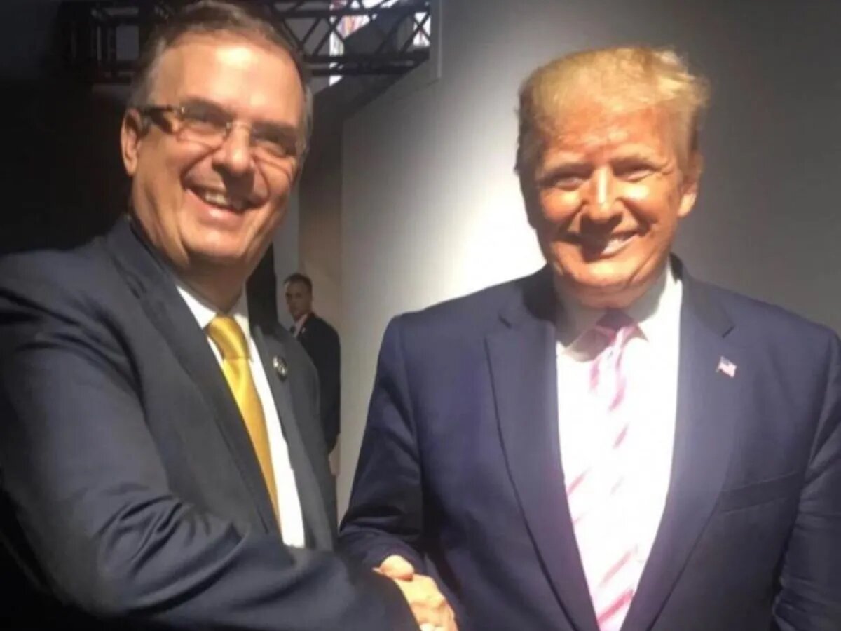 Marcelo Ebrard y Donald Trump se saludan en Cumbre del G20