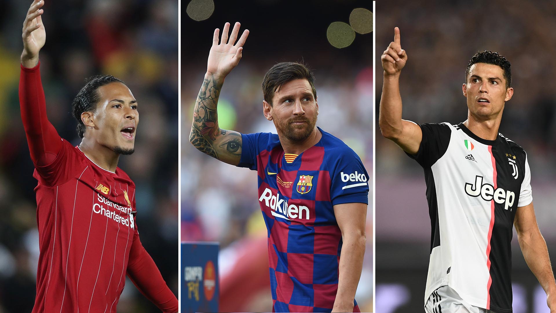 Messi, Cristiano y Van Dijk, nominados a mejor jugador de la UEFA