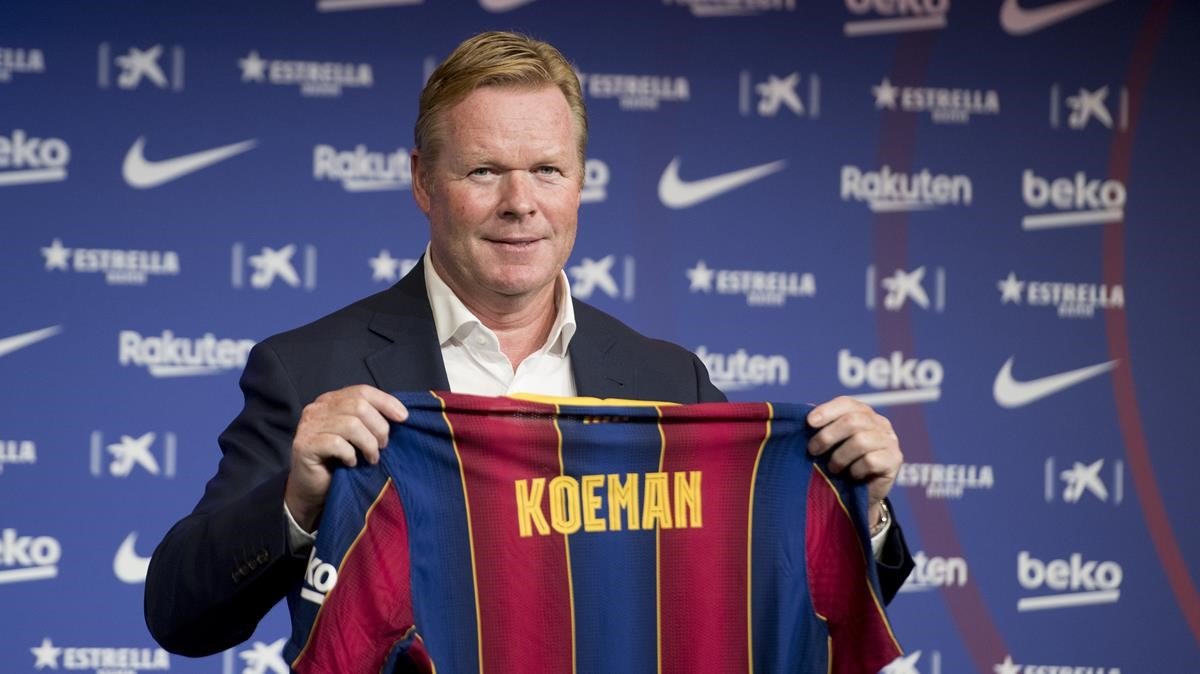 Ronald Koeman, es presentado como nuevo DT del FC Barcelona