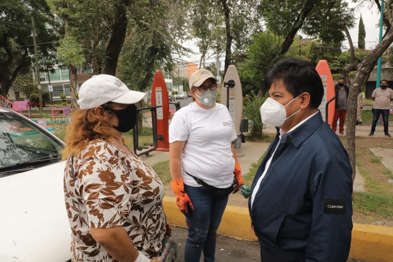 Se mejoran los juegos infantiles en el Parque Recreativo Jujuy en GAM