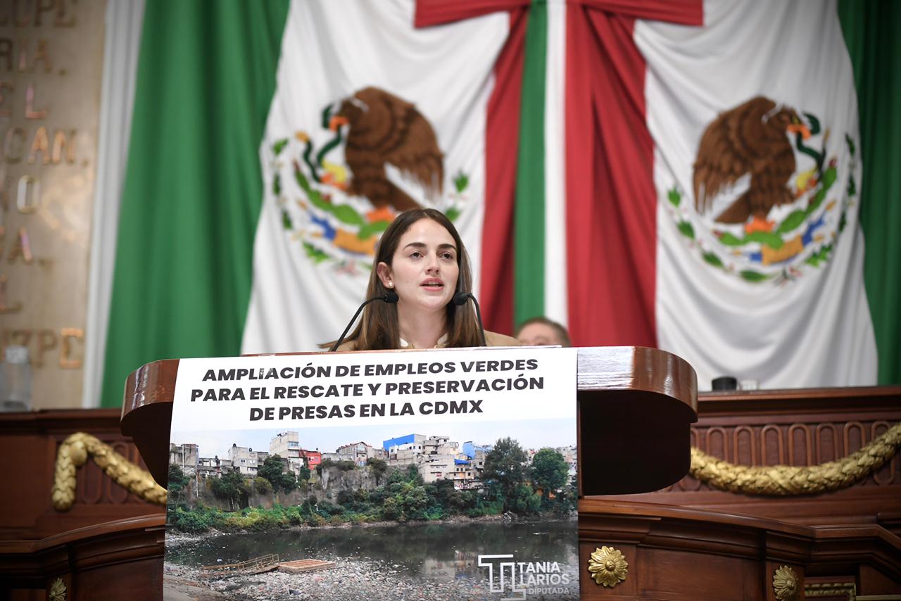 Propone la Diputada Tania Larios ampliar empleos verdes a todas las presas de la CDMX