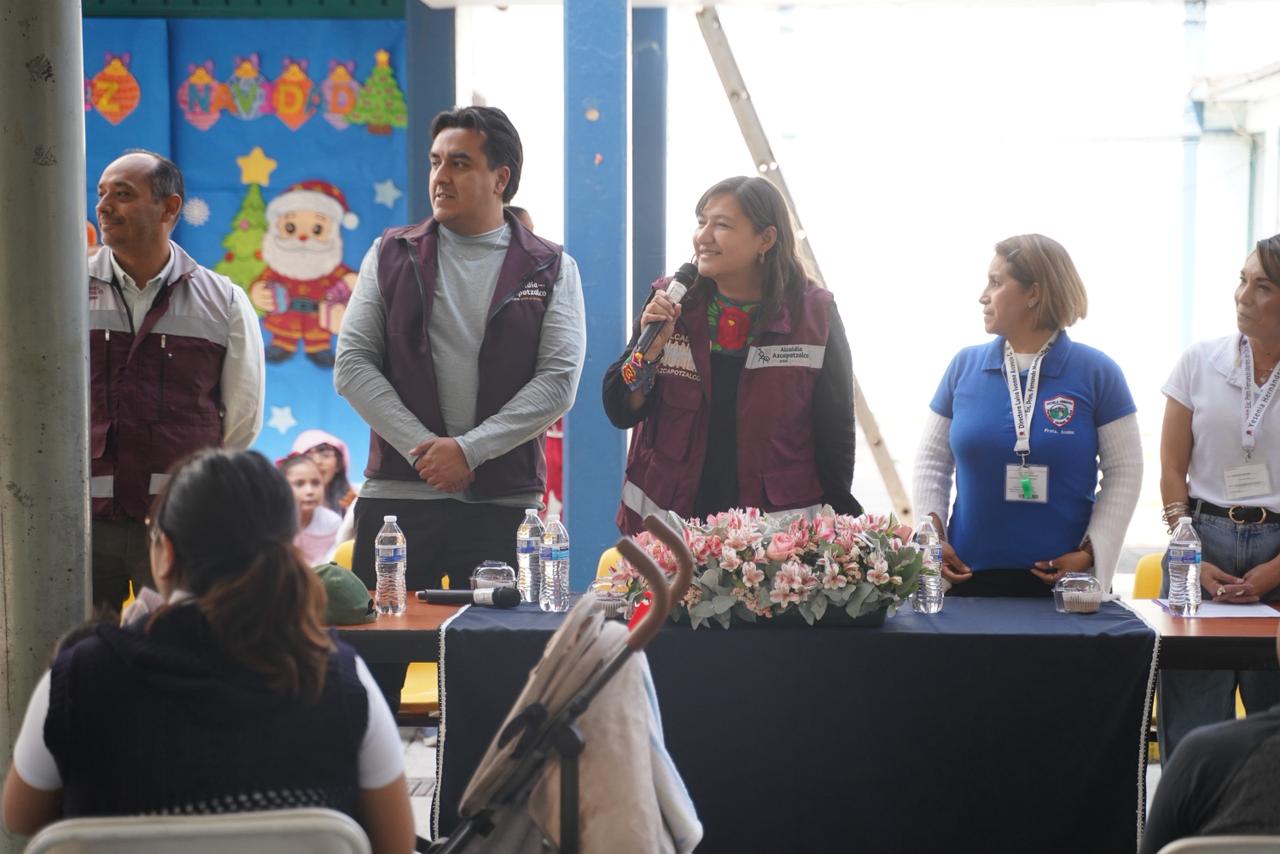 En Azcapotzalco, la Maestra Nancy Marlene Nuñez Resendiz presenta balance y metas del programa de mantenimiento a escuelas públicas