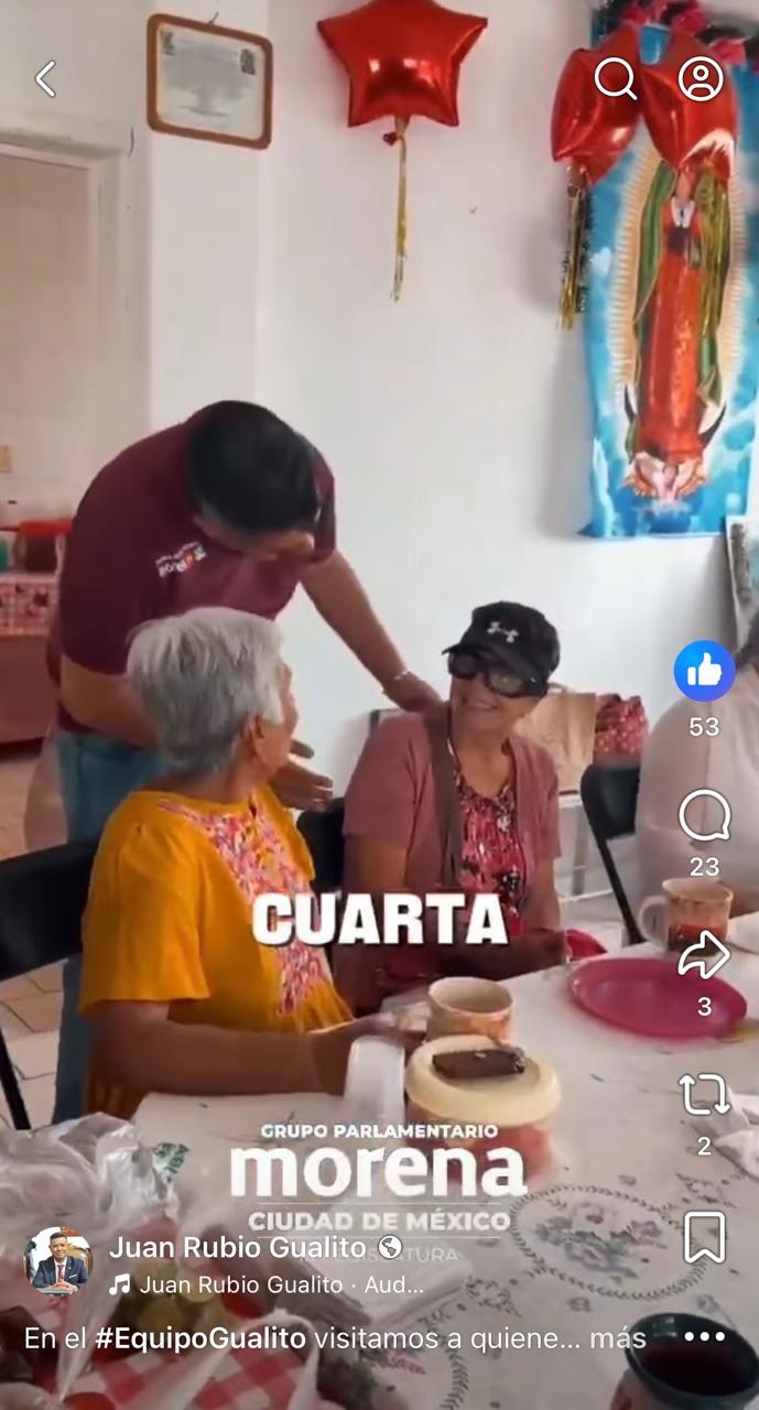 RECONOCER A LAS PERSONAS ADULTAS MAYORES ES RECONOCER LA HISTORIA, LA EXPERIENCIA Y EL LEGADO DE NUESTRAS COMUNIDADES: JUAN ESTUARDO RUBIO GUALITO IZTAPALAPA, CIUDAD DE MÉXICO