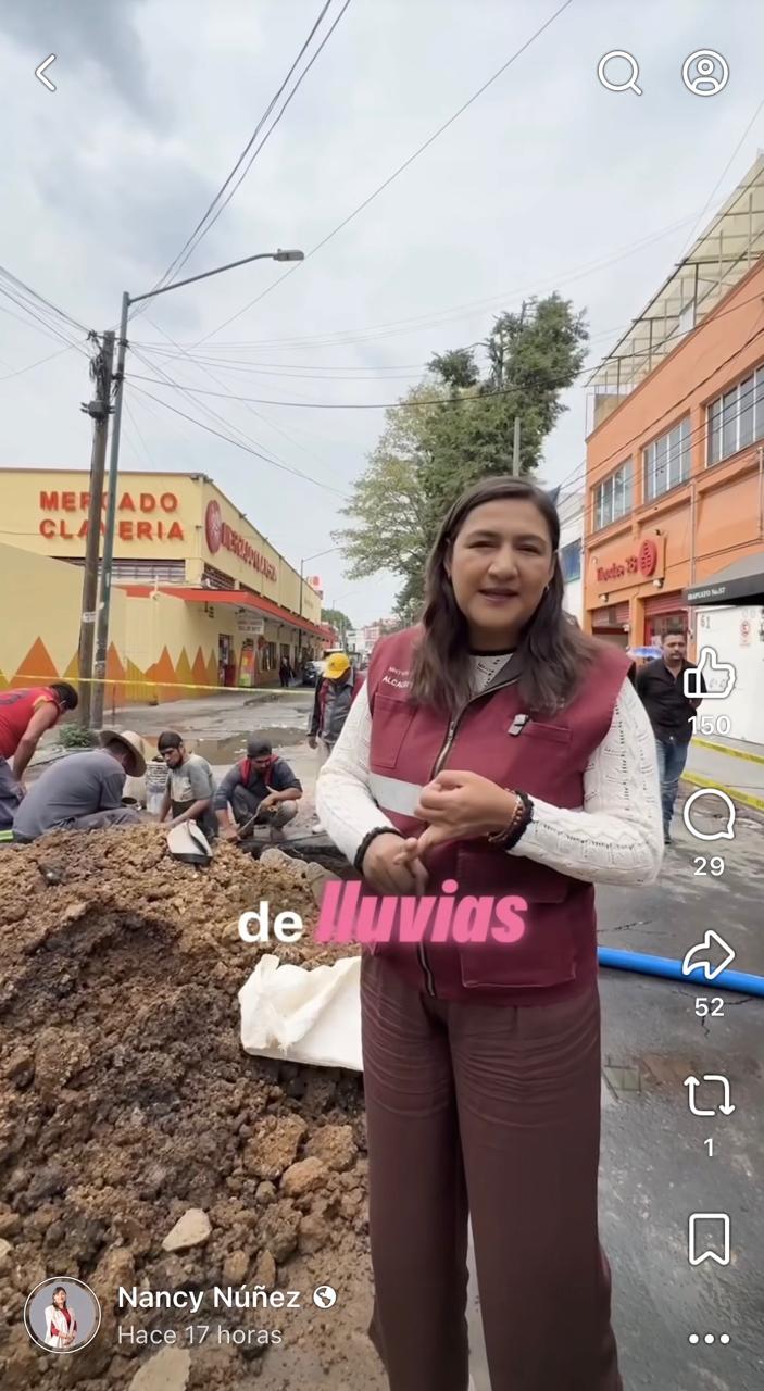EN CLAVERÍA, NANCY MARLENE NÚÑEZ RESÉNDIZ RESPONDE CON HECHOS: EQUIPO DE EMERGENCIAS ATIENDE DE INMEDIATO TREMENDO SOCAVÓN EN LA CALLE IRAPUATO